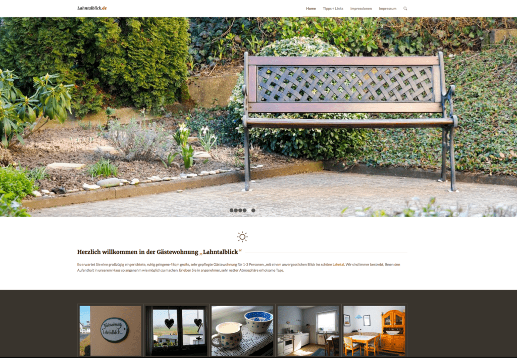 Website Lahntalblick.de Screenshot der Website Lahntalblick.de
